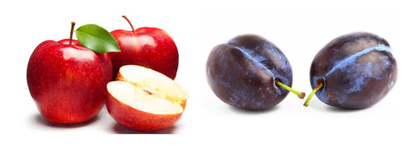 Non ingrassare mangiando mele e prugne