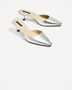 Zara Mule con tacco, argentata